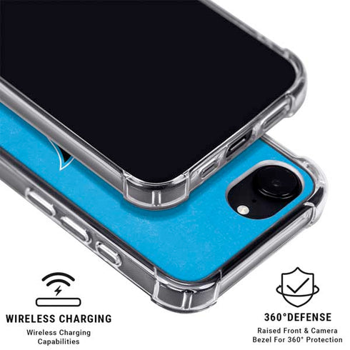 MLB Miami Marlins Solid Distressed iPhone 16e Clear Case